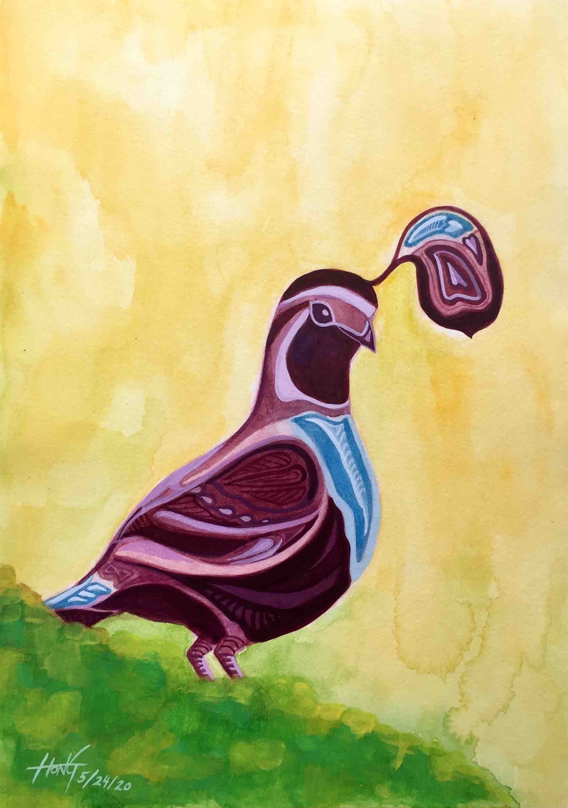Quail painting 1