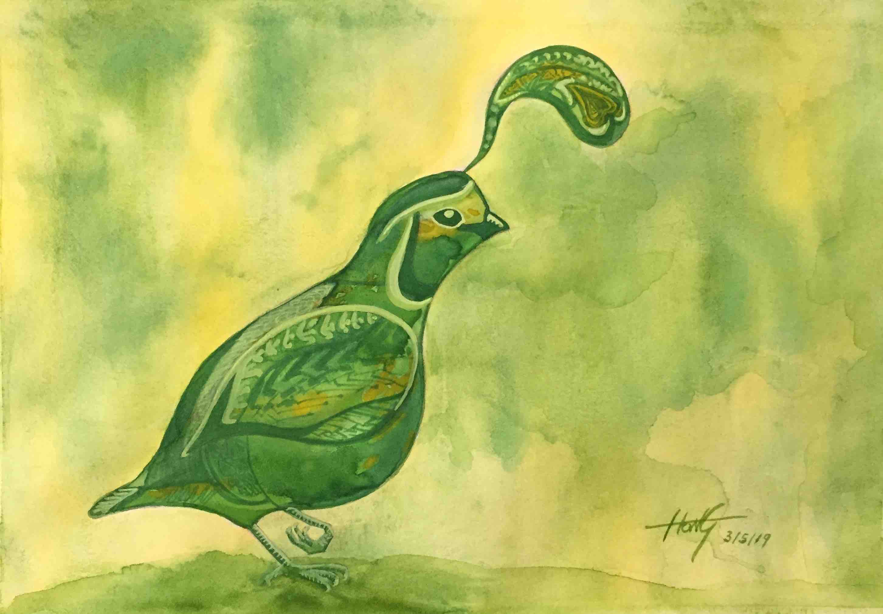 Quail painting 2